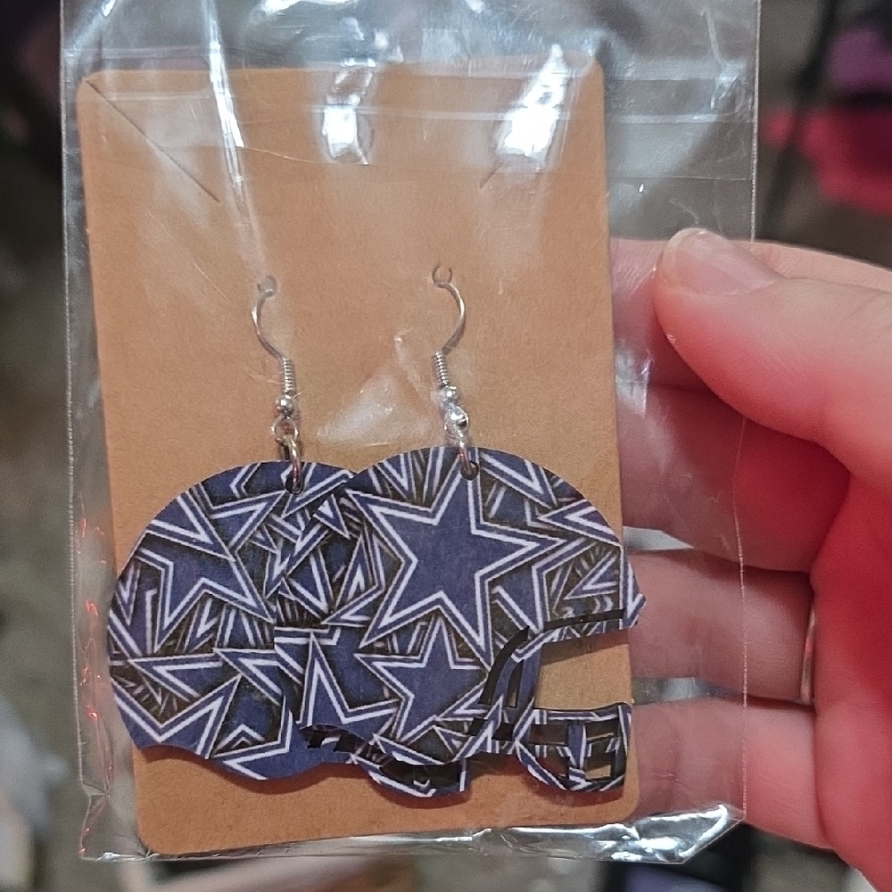 Dallas Cowboys Football Helmet Earrings